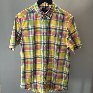 Polo by Ralph Lauren Yellow Multi Plaid Short-Sleeve Button-Down